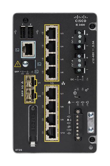 IE - 3400 - 8T2S - E - Cisco Catalyst IE3400 10 Port Rugged Switch NE - IT YudaIE - 3400 - 8T2S - E