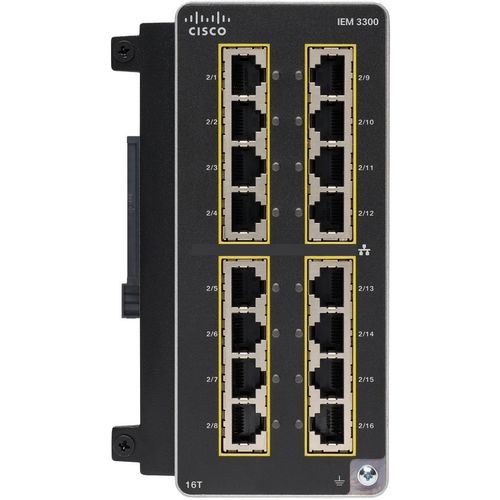 IEM - 3300 - 16P - Cisco IE3300 Rugged 16 Port GE PoE+ Expansion Module - IT YudaIEM - 3300 - 16P