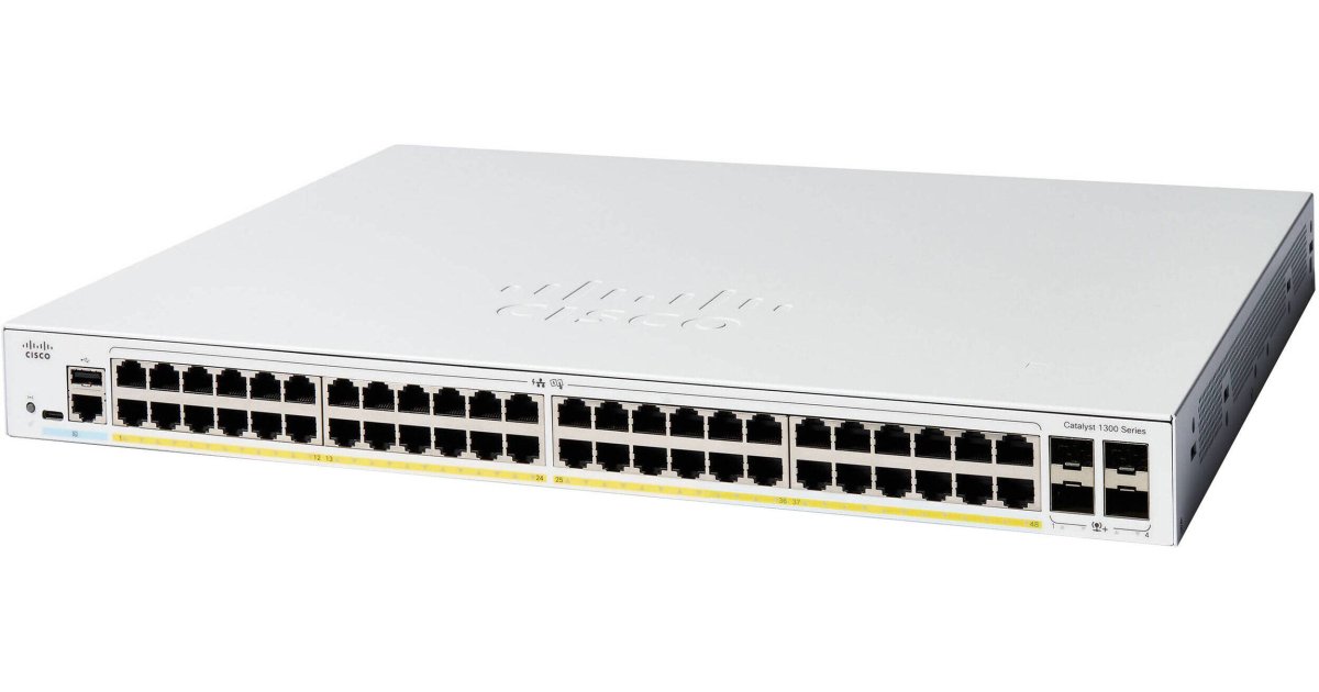 C1300-48P-4X - Cisco Catalyst C1300 48-Port 4x10Gb PoE+ Network Switch - IT YudaC1300-48P-4X