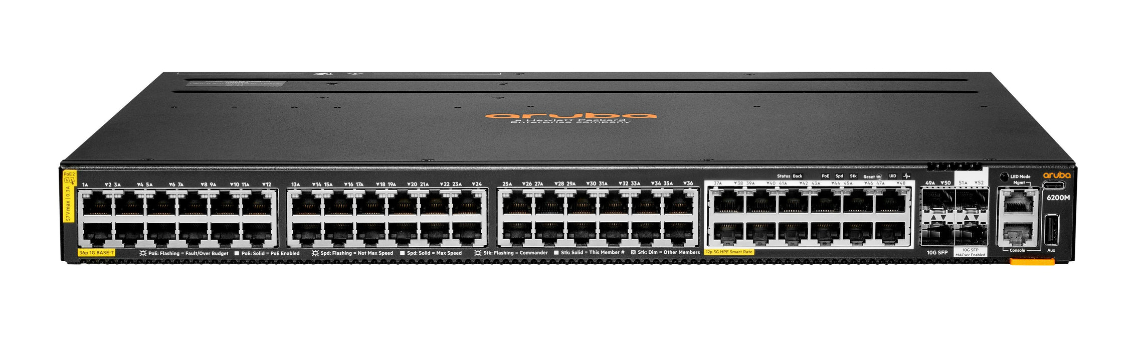 R8Q71A - Aruba 6200M 36G 12SR5 C6 PoE Switch